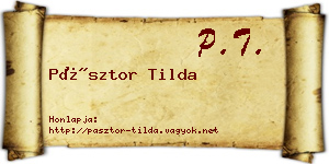 Pásztor Tilda névjegykártya